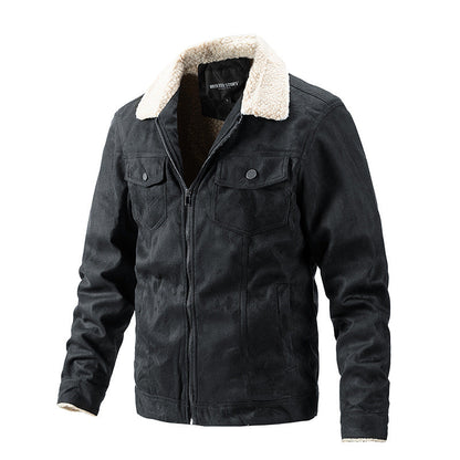 Finn™ - Wintermantel mit khakifarbenem Lammfell