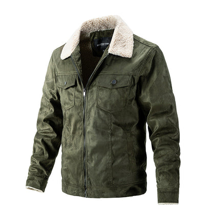 Finn™ - Wintermantel mit khakifarbenem Lammfell