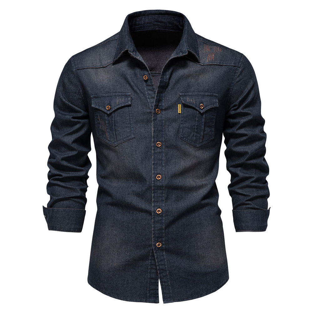 Liam™ - Gewaschenes Jeanshemd